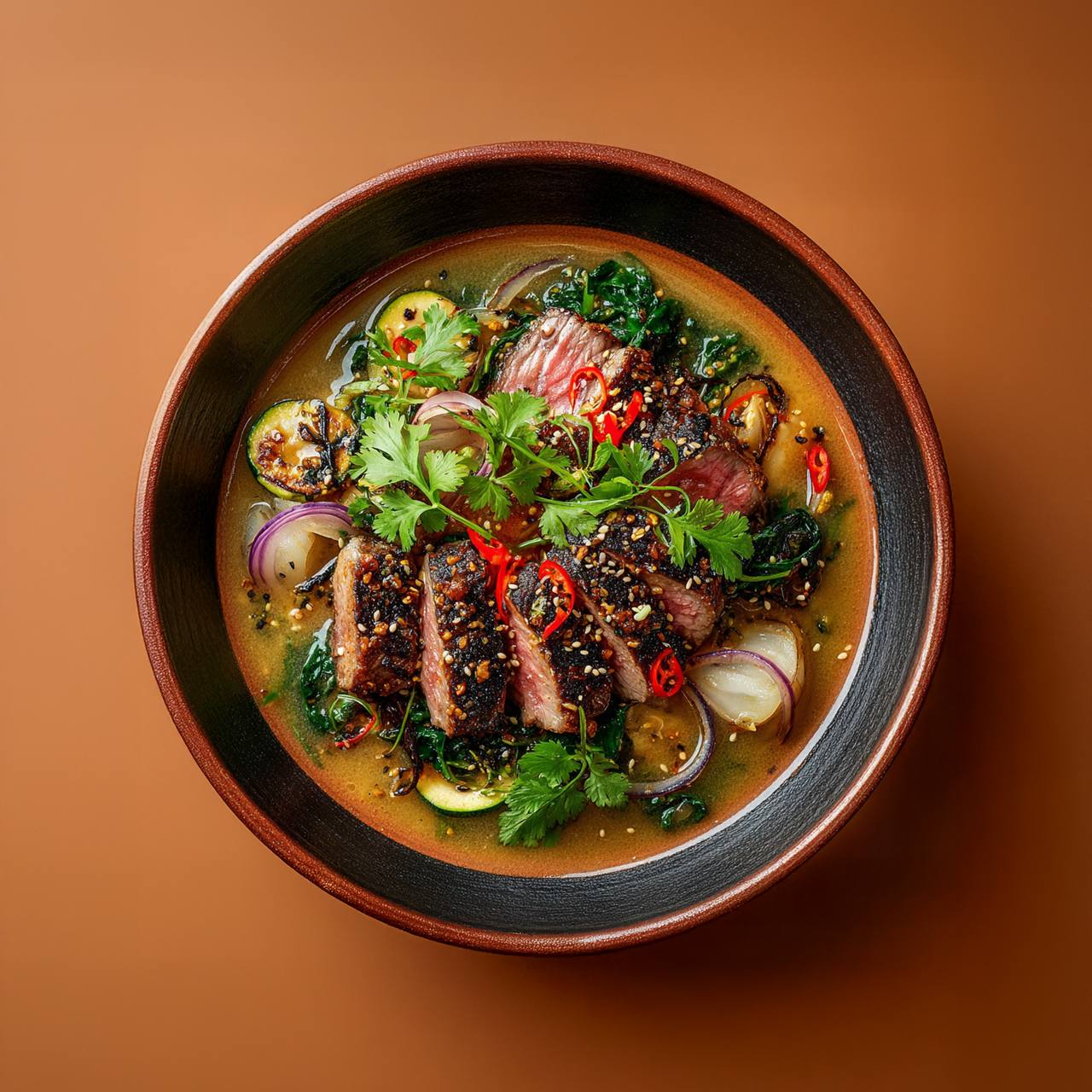 Roastbeef Deluxe Bowl mit Wagyu Brühe