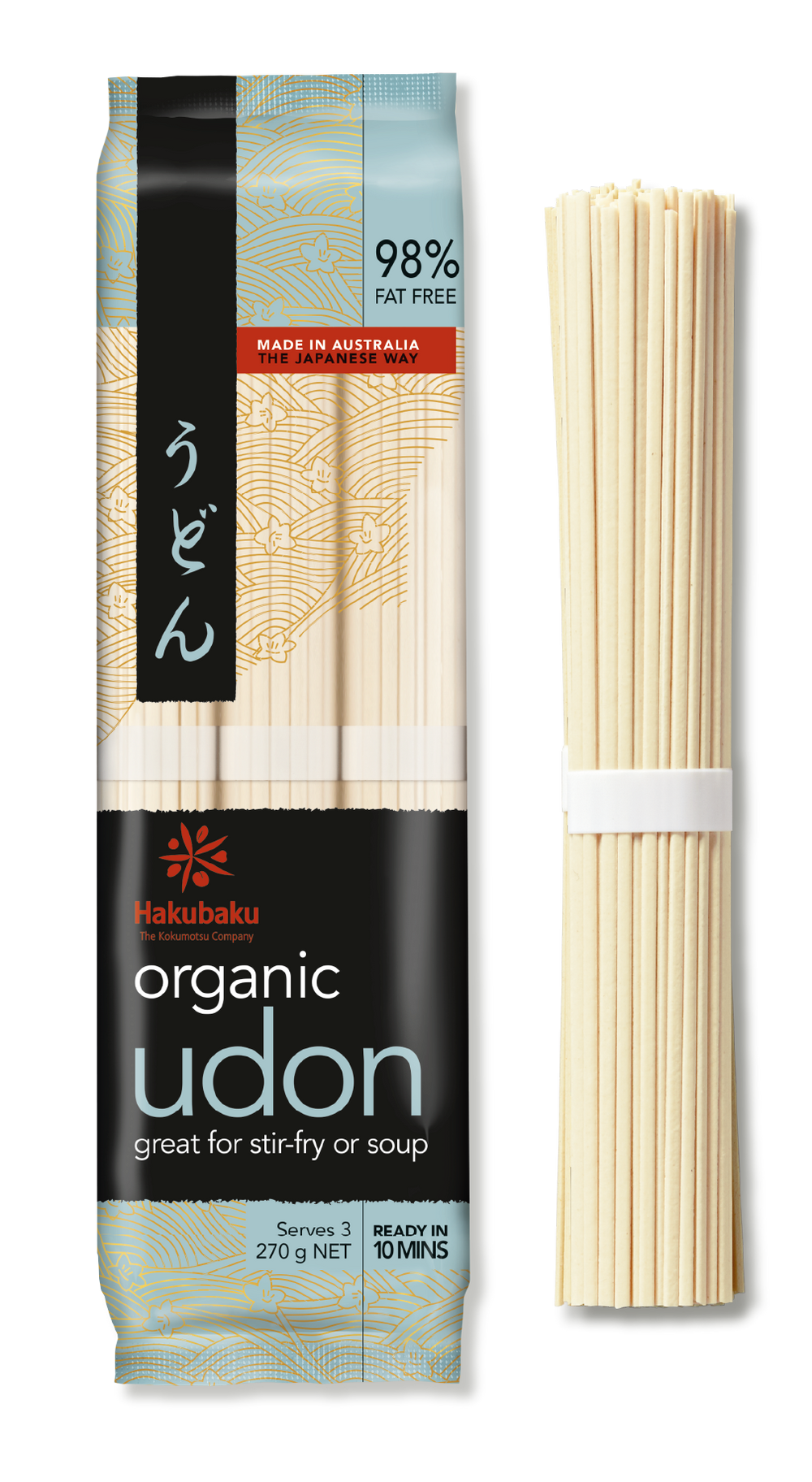 HAKUBAKU UDON organic noodles 270g